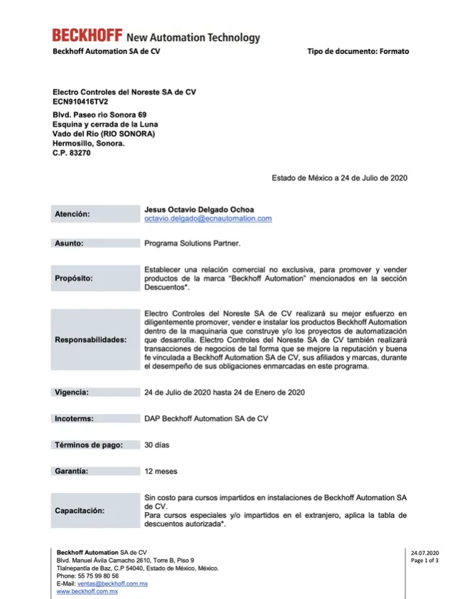 ECN Automation BECKHOFF Solution Partner